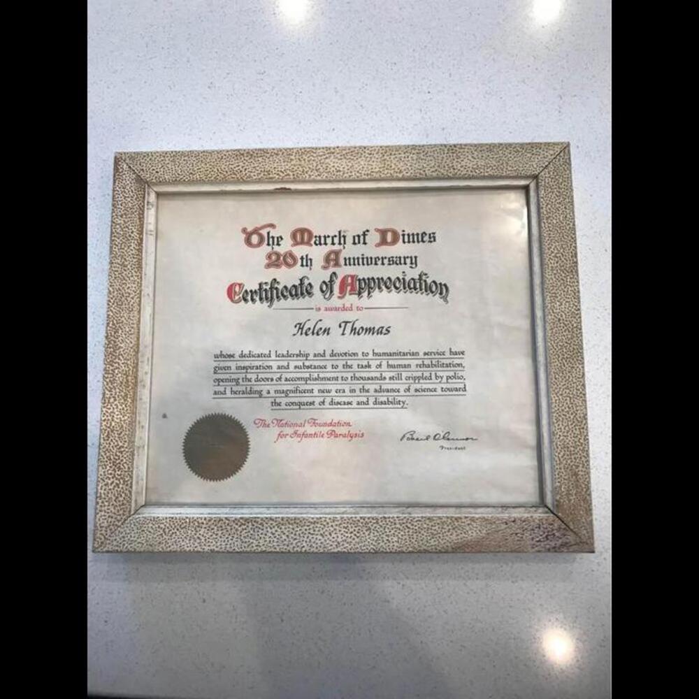 1938 “MARCH OF DIMES” fight against polio award!